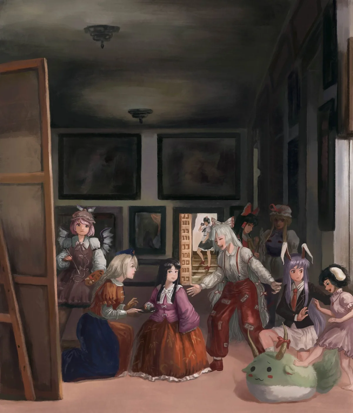 The Hourai Court Ladies - Touhou Project Fan Art
